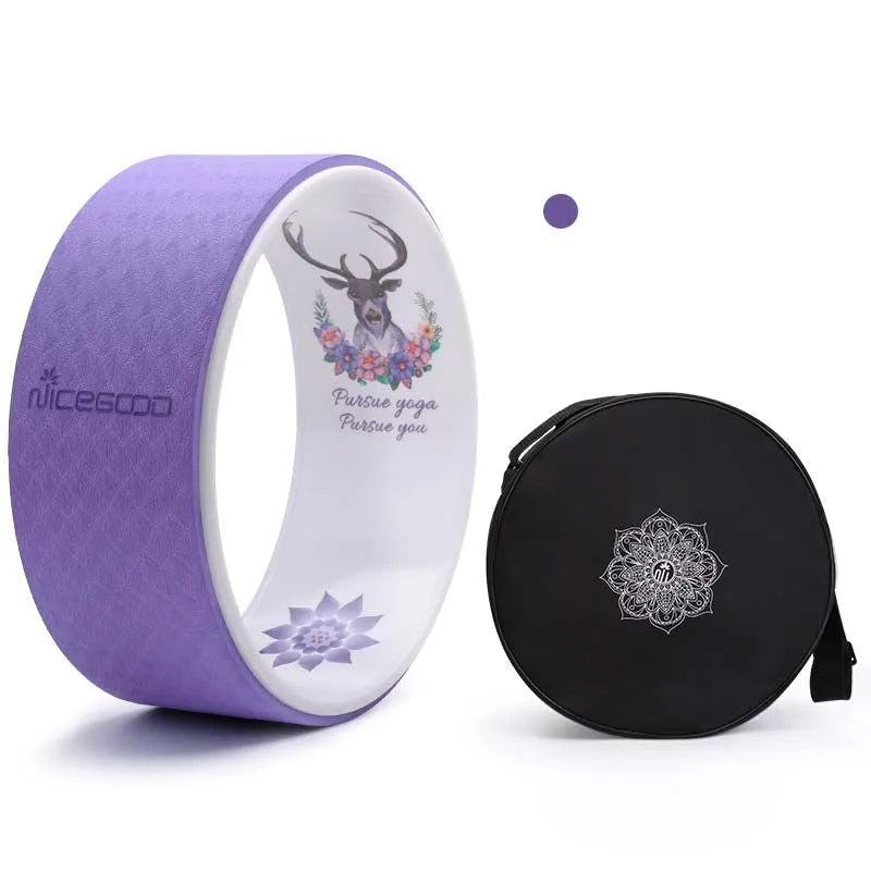 Pilates ring in pink with TPE outer and ABS inner core, 33cm diameter
