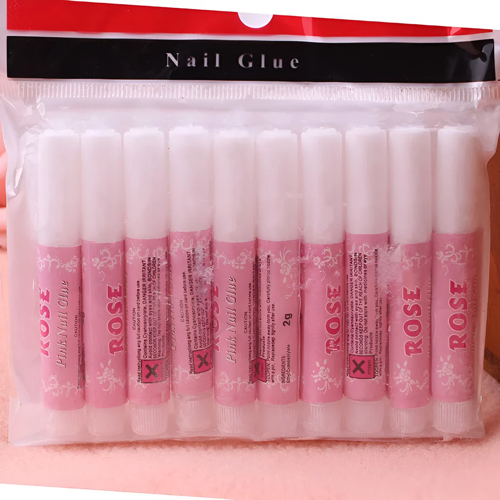 Small 2g tube of nail glue adhesive for press-on nails and nail art repairs