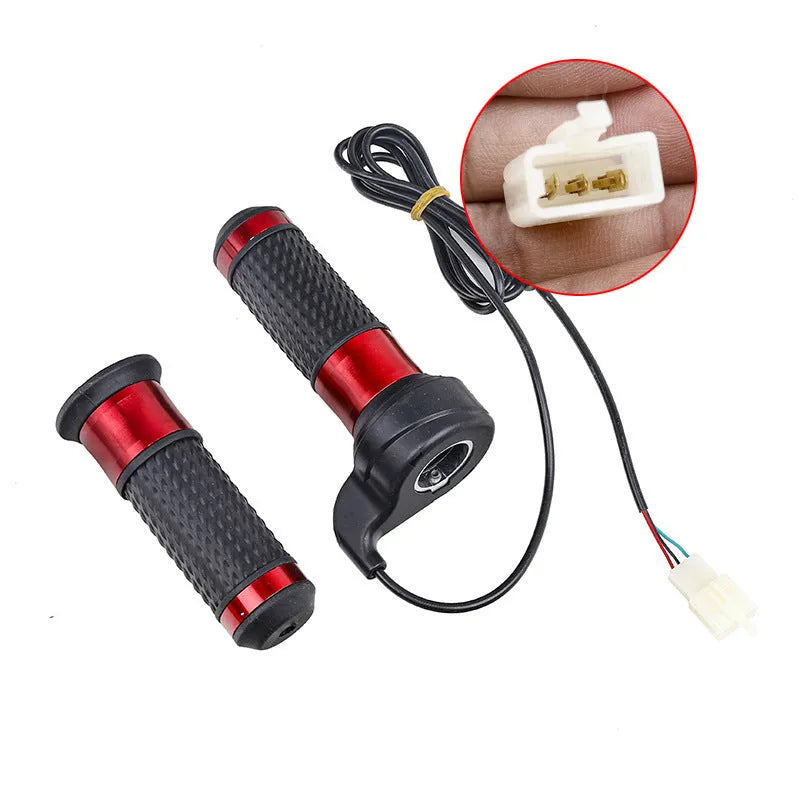 Electric car accelerator modification kit with three-speed rotating handle and multiple handle options