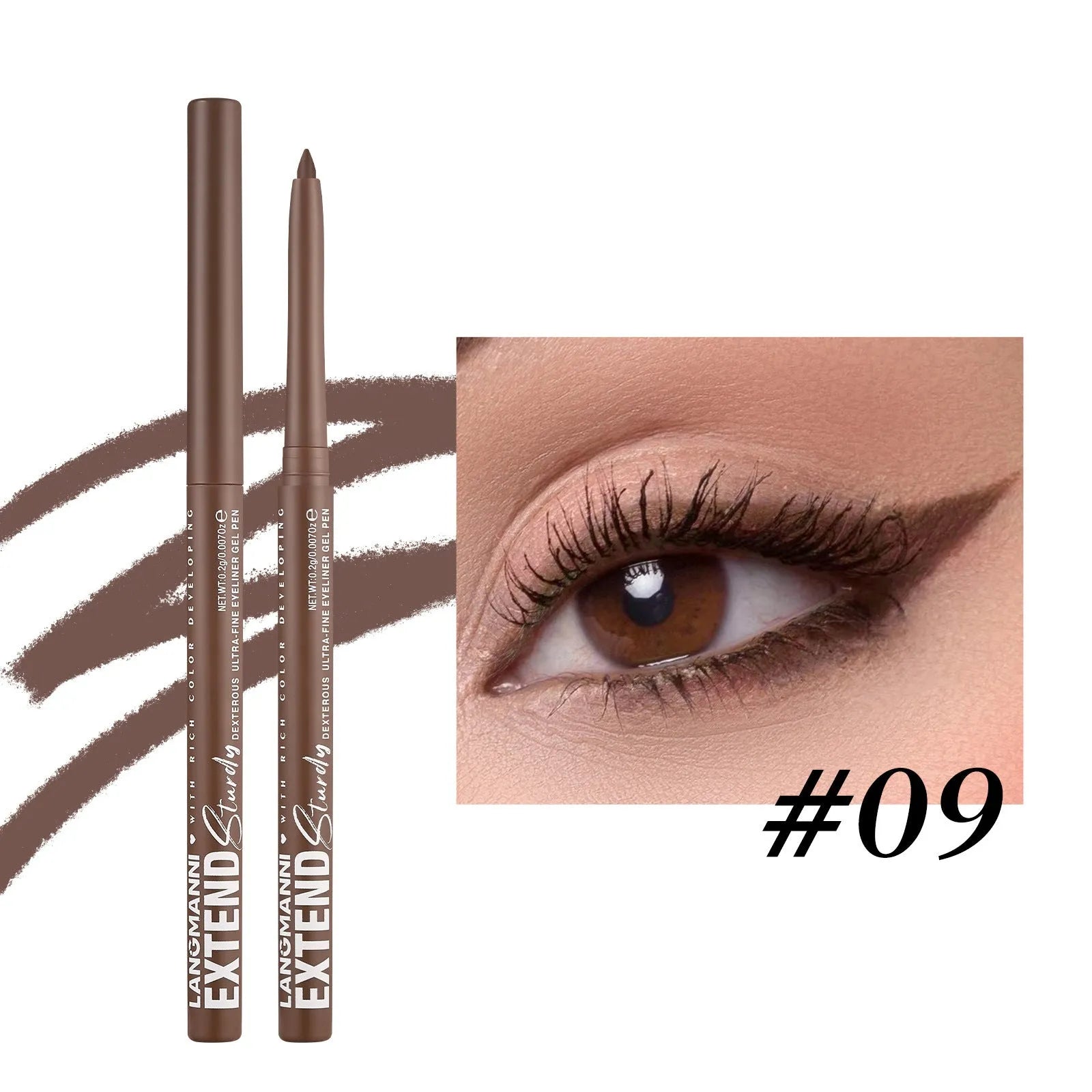 12 colourful gel glitter eyeliner pencils in matte, glitter, metallic and pearl effects
