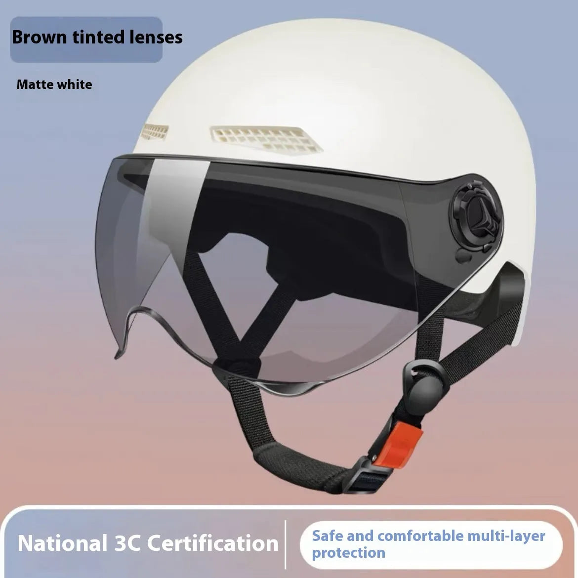 3C certified polypropylene motorcycle helmet for electric vehicle commuting in multiple colours