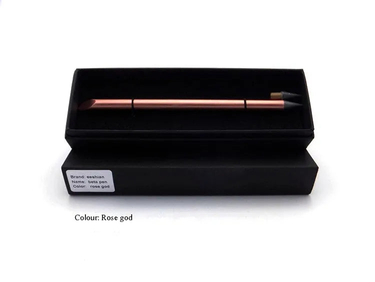 Inkless metal pen with alloy steel nib in choice of black, blue, gold, rose gold or silver colours