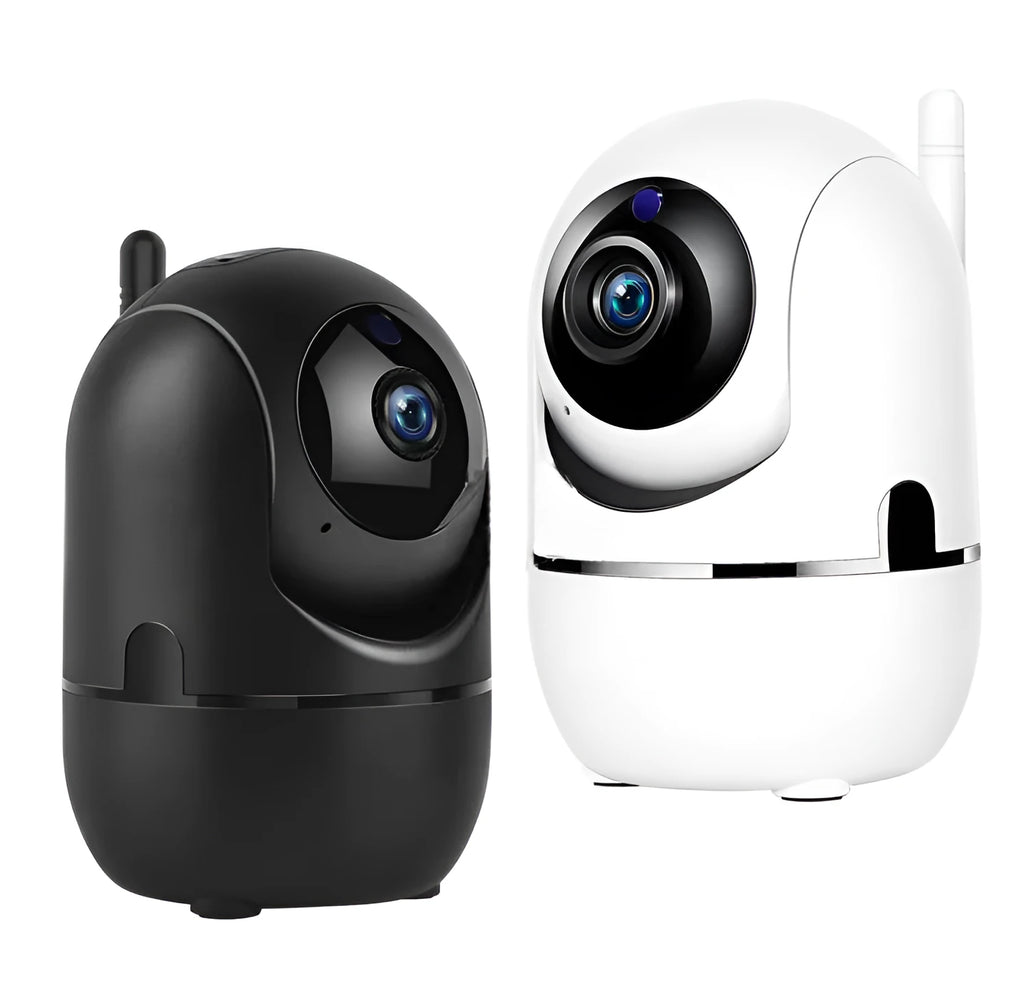 White HM321 wireless security camera with 1080P HD and night vision for indoor outdoor use