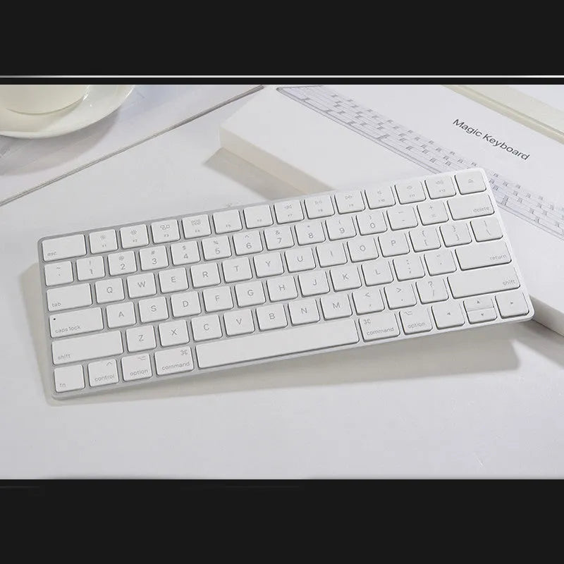 Apple G6 white Bluetooth wireless keyboard with ultra-thin metal case
