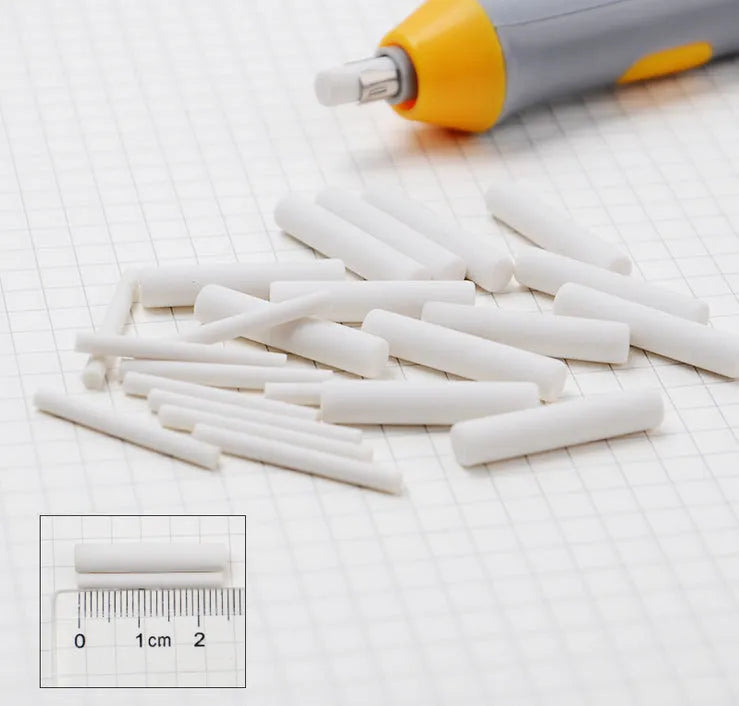Black electric eraser for geometry modelling and office supplies, 166mm plastic body
