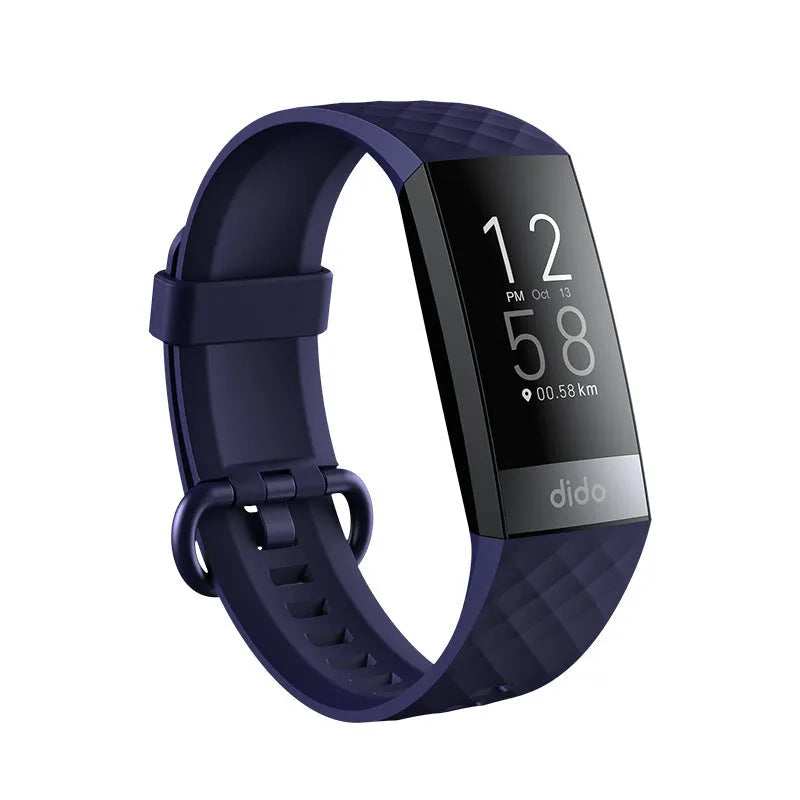 Y6 Black smart bracelet with 1.1-inch screen for blood pressure, ECG, and blood oxygen monitoring