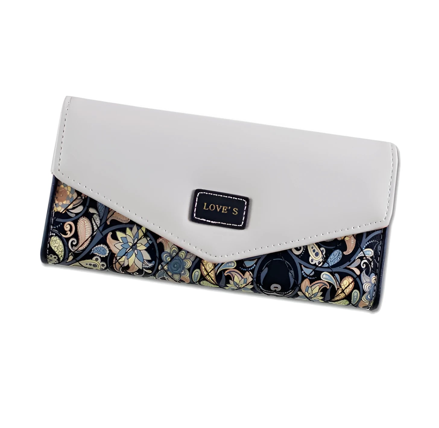 Three-fold leather student wallet with buckle closure in multiple colour options