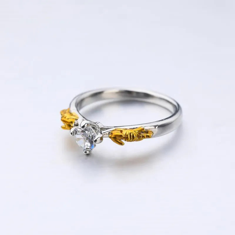 Black gold copper crown ring with crystal detail for cosplay and festival wear.