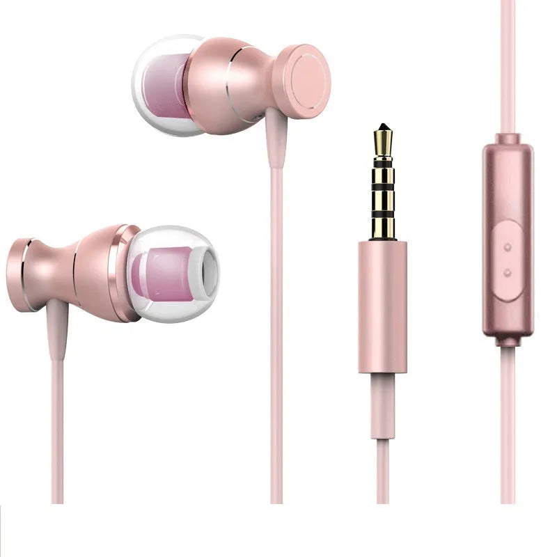 Universal in-ear subwoofer headphones with straight 3.5mm plug in multiple colour options