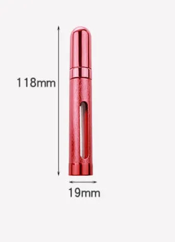 12ml aluminium perfume travel bottle with glass liner in seven colour options