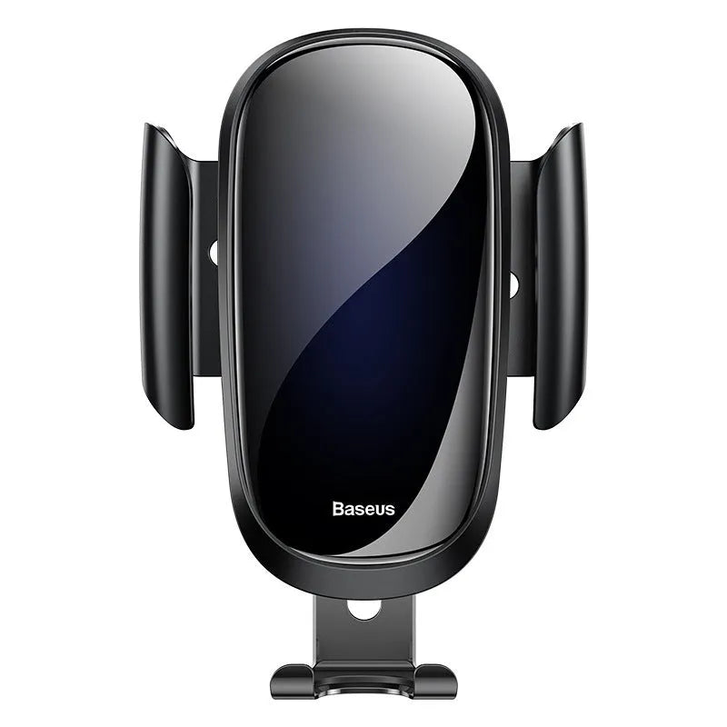 Universal car bracket phone holder mounted on dashboard holding smartphone