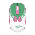 Pink Sailor Moon wireless computer mouse with USB receiver on desk