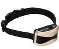 Digital anti-bark training collar with LCD display showing mode settings on adjustable strap
