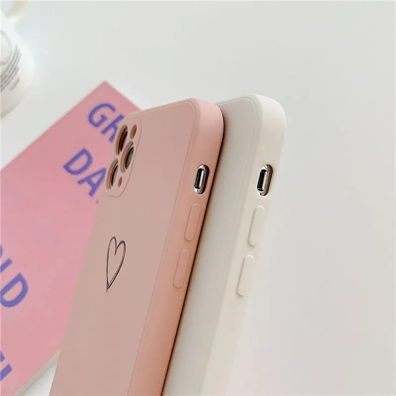 Slim TPU silicone mobile phone case for Apple iPhone in a solid colour, shown from the back.