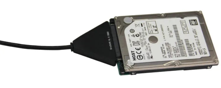 Black USB3.0 to SATA7+15 pin adapter cable for 2.5 and 3.5 inch hard drives
