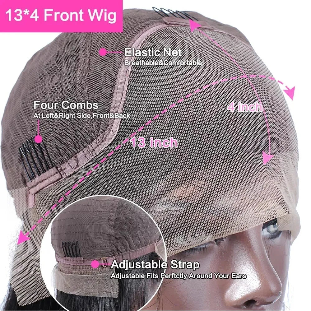 Curly human hair wig with natural-looking lace front and defined curls
