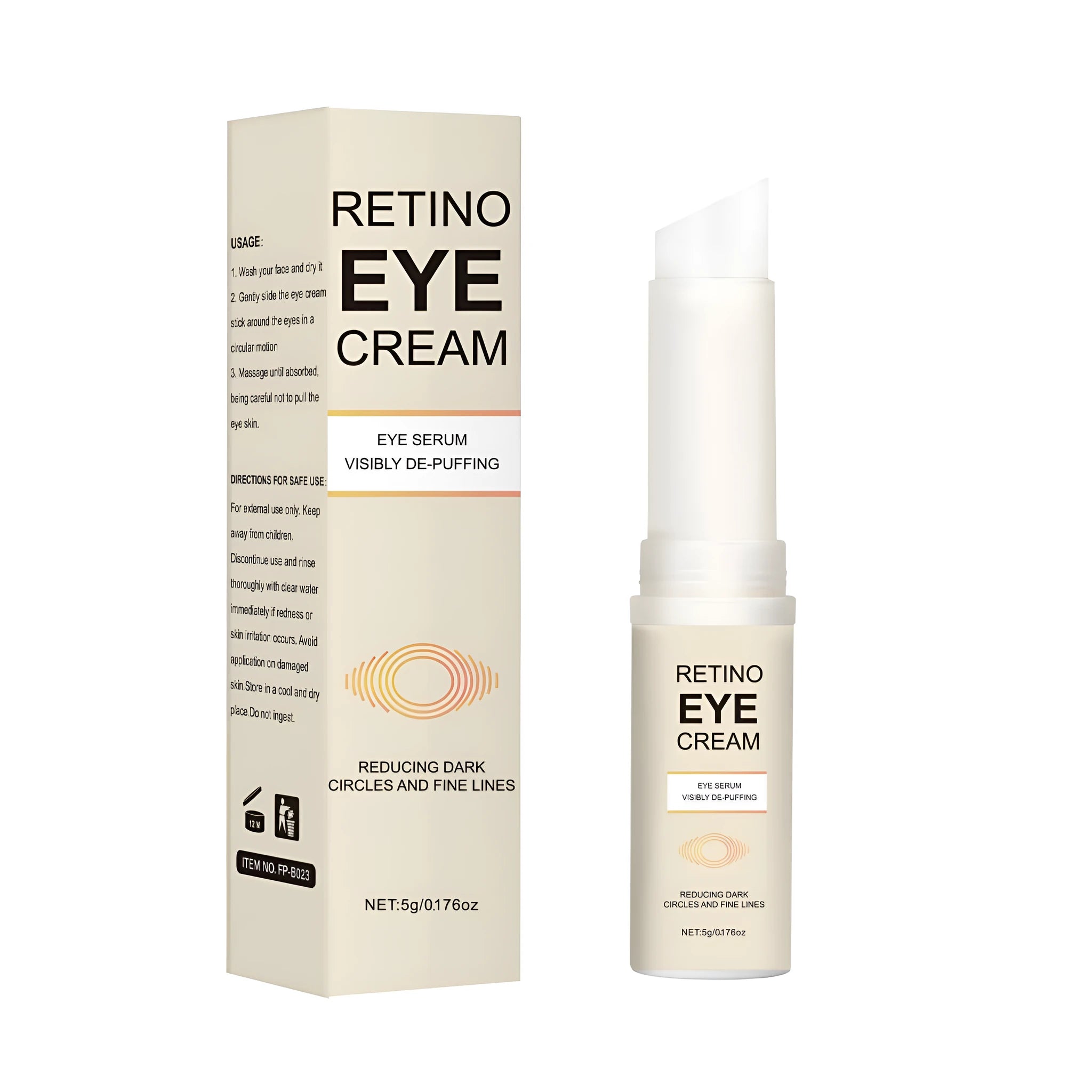 5g tube of universal eye cream for moisturising and dark circles, suitable for all skin types