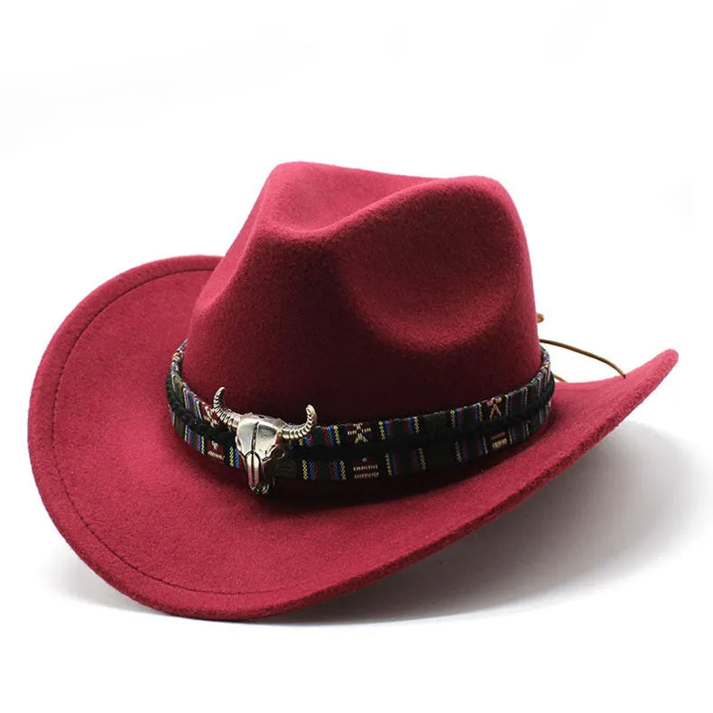 Polyester cowboy hat with bell crown in multiple colour options showing Western styling