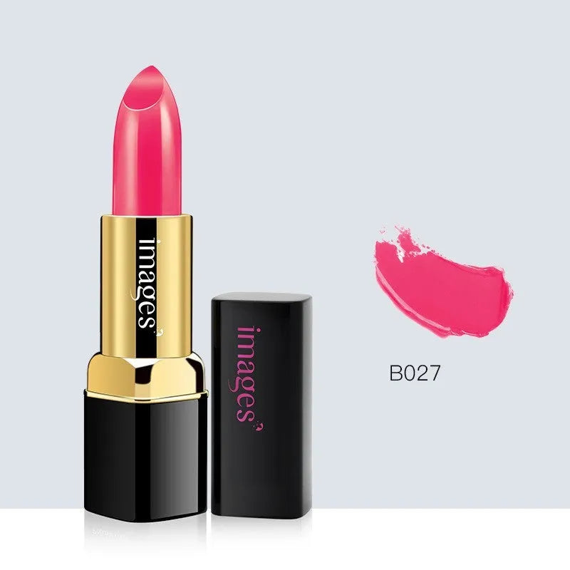 Moisturising lipstick lip gloss stick in ten colours including coral red and rose purple, 3.8g size.