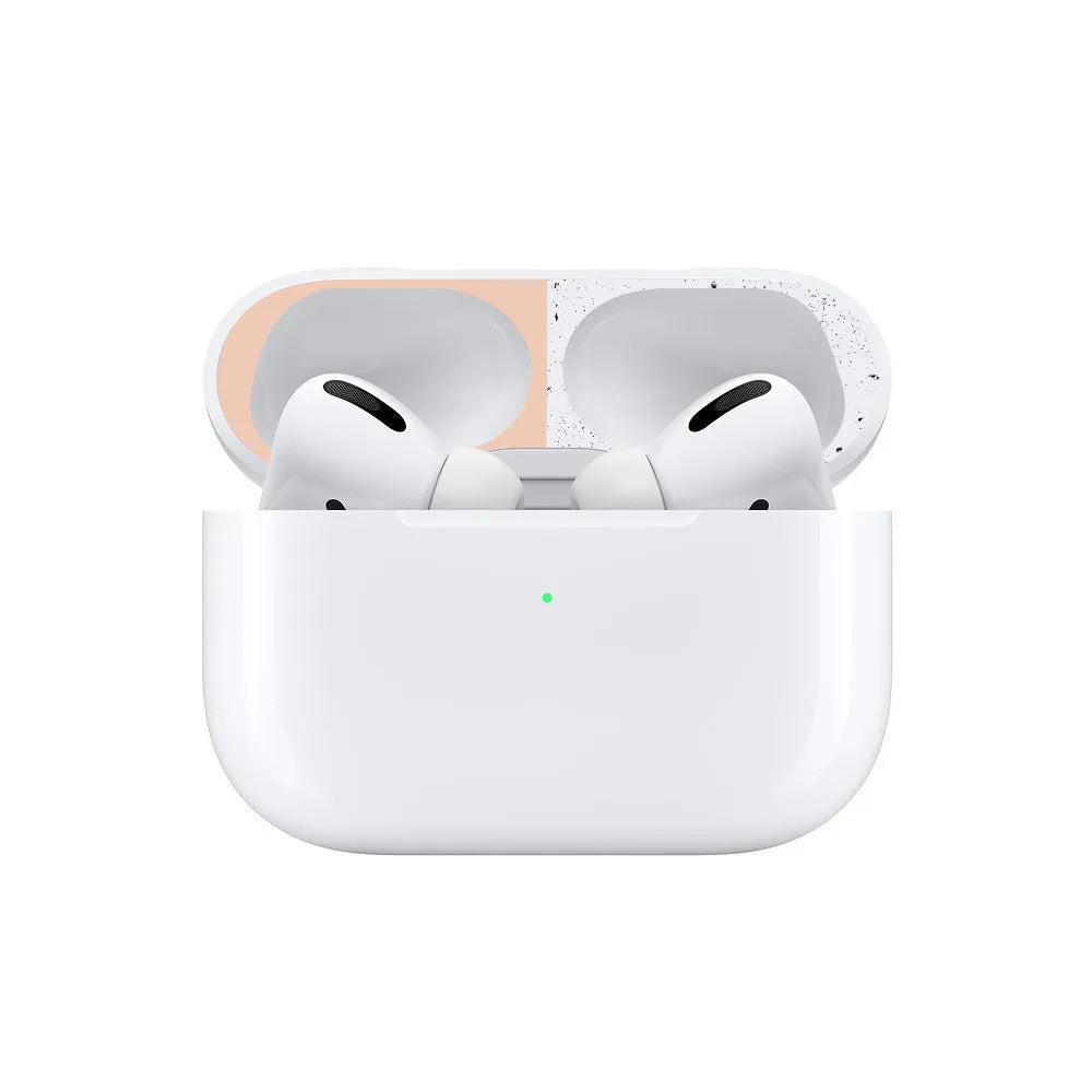 Electroplated metal sticker headphone film for Apple AirPods in gold, dustproof and fingerprint-proof, fits multiple sizes