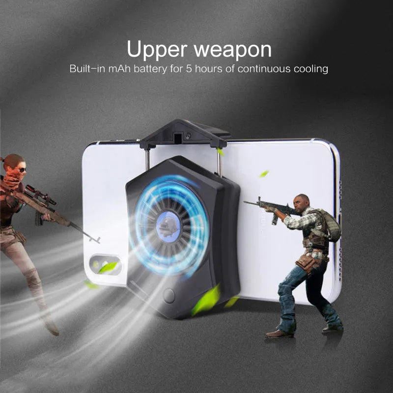 Mobile phone radiator gaming accessory with USB interface in black or white colour