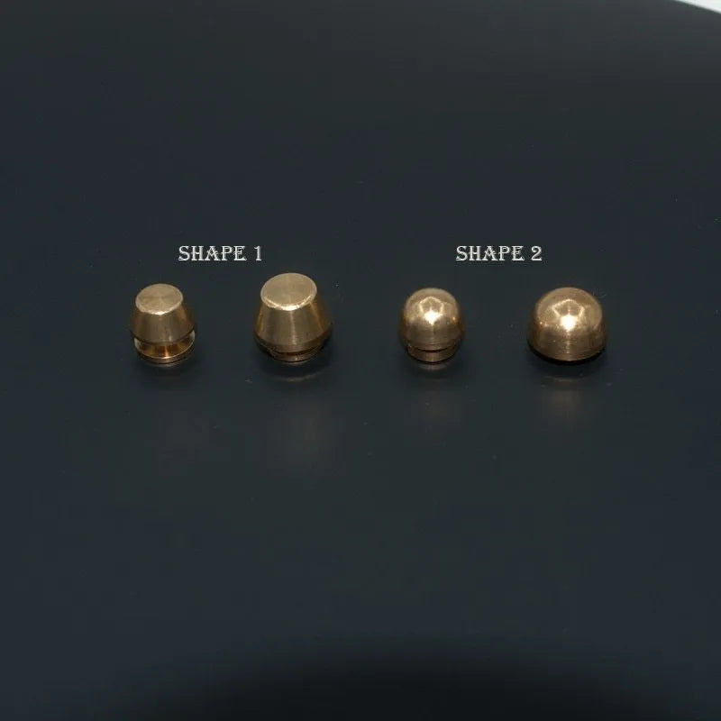 Brass decorative buckle jewellery components in round and bucket foot nail shapes