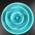 Blue puzzle anti-smashing dog slow food bowl made of ABS material, 28x28x5cm