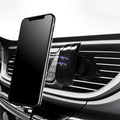 Glory black car phone holder mounted on car air vent with adjustable clamp and swivel rotation