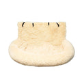 Winter thermal pet mat for car seats in beige and dark grey colours