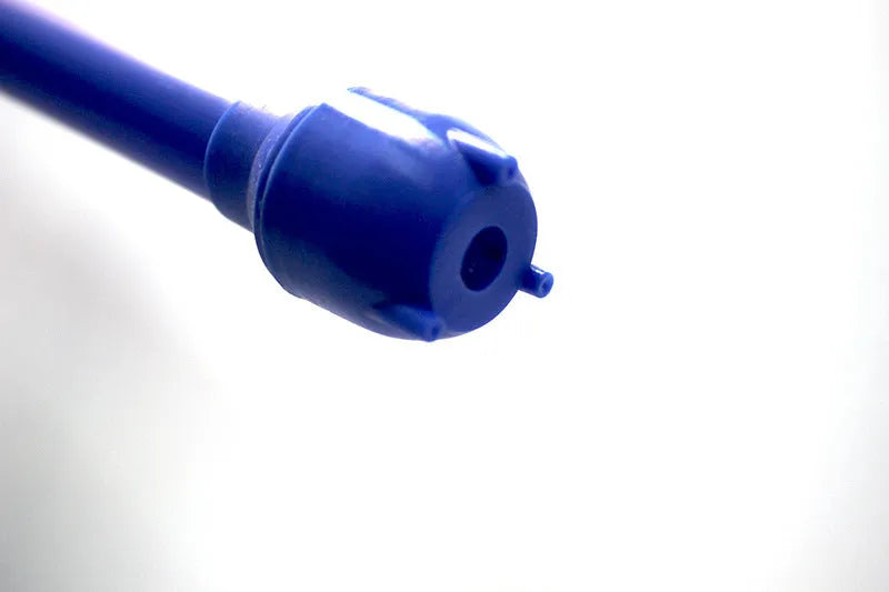 Blue manual hand siphon pump for transferring car truck fuel petrol diesel oil water
