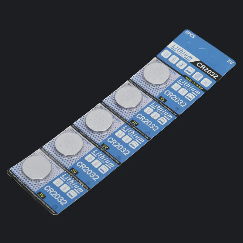 Pack of CR2032 3V lithium button batteries for electronic scales and remote controls