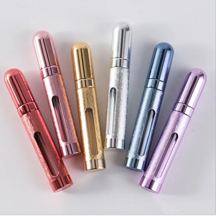 12ml aluminium perfume travel bottle with glass liner in seven colour options