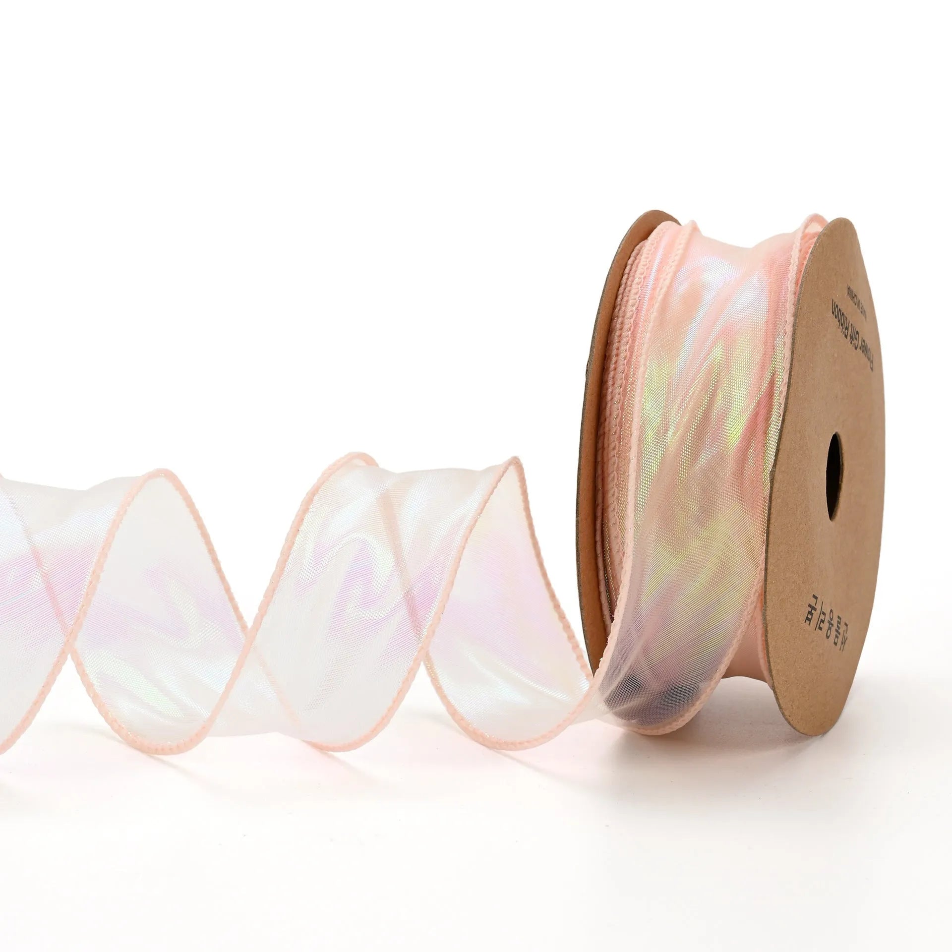 Mesh fishtail yarn floral wave ribbon roll in 4cm width for DIY crafts and bouquet decoration