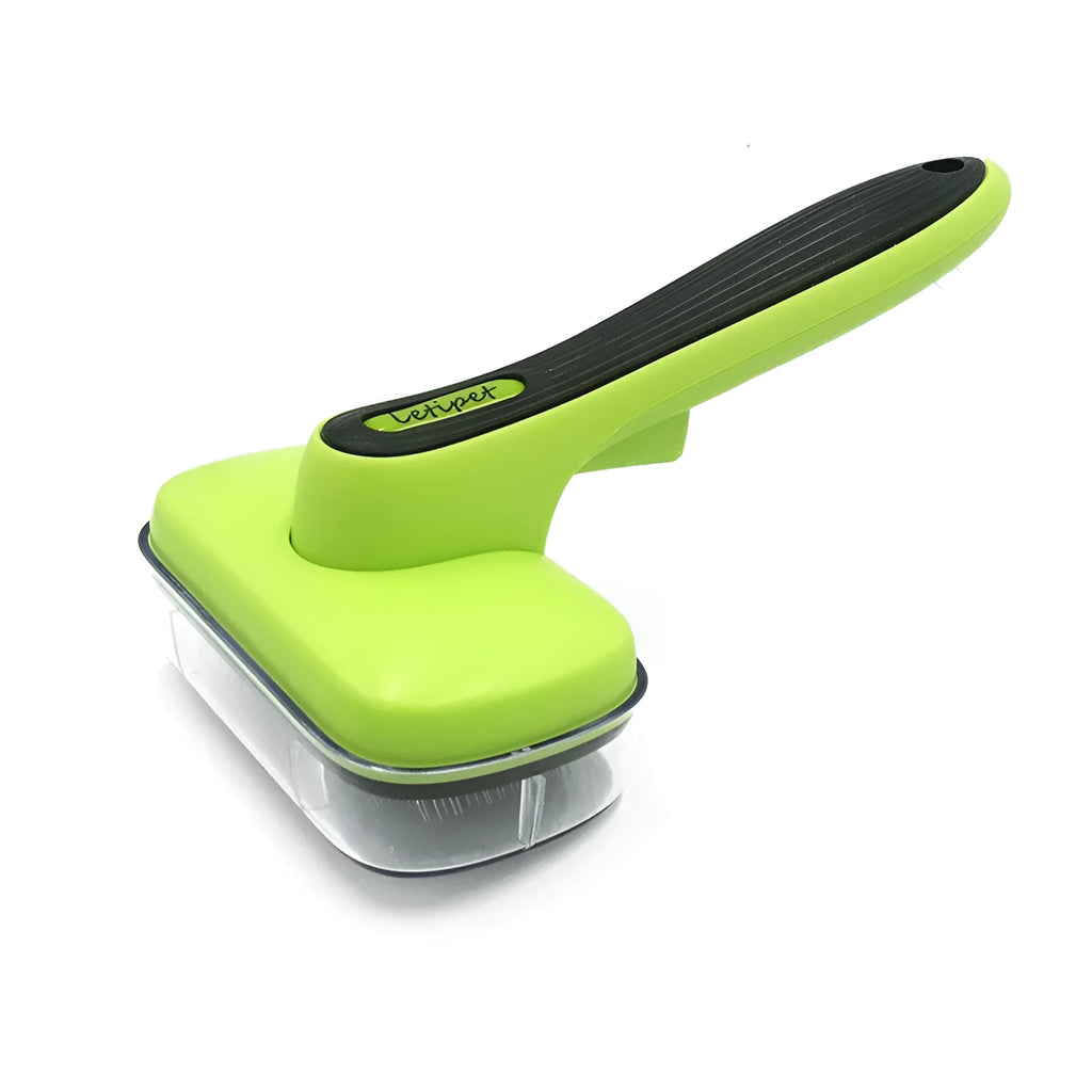 Fruit Green automatic pet hair removal brush with self-cleaning function for dog and cat grooming