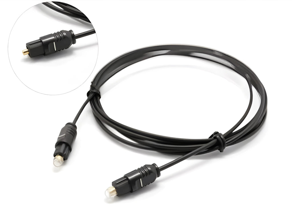 OD2.2 optical digital audio cable with PVC jacket shown in multiple available lengths