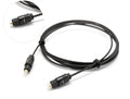 OD2.2 optical digital audio cable with PVC jacket shown in multiple available lengths
