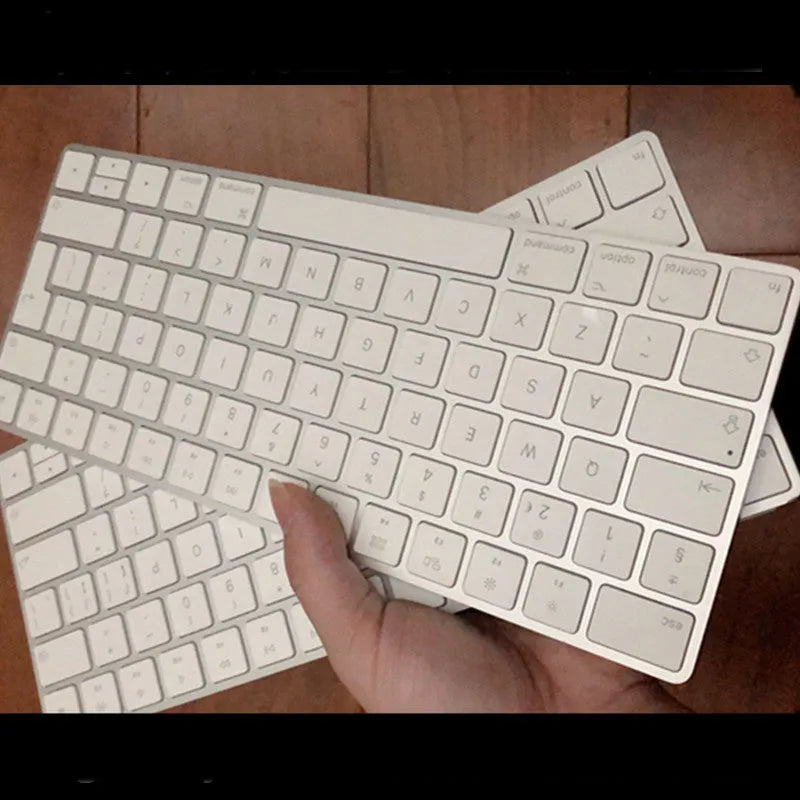 Apple G6 white Bluetooth wireless keyboard with ultra-thin metal case