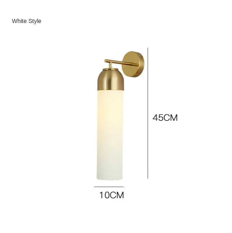 Nordic postmodern glass wall lamp with modern minimalist design for living room