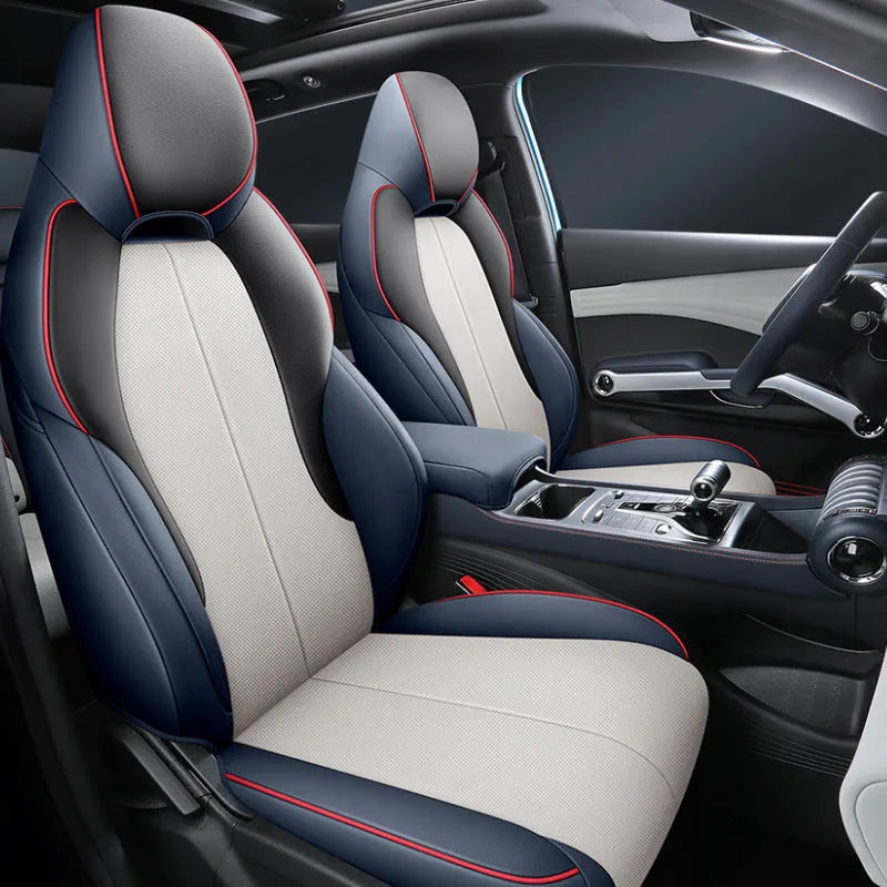 BYD Yuan PLUS car seat cushion cover shown in adventure green colour.