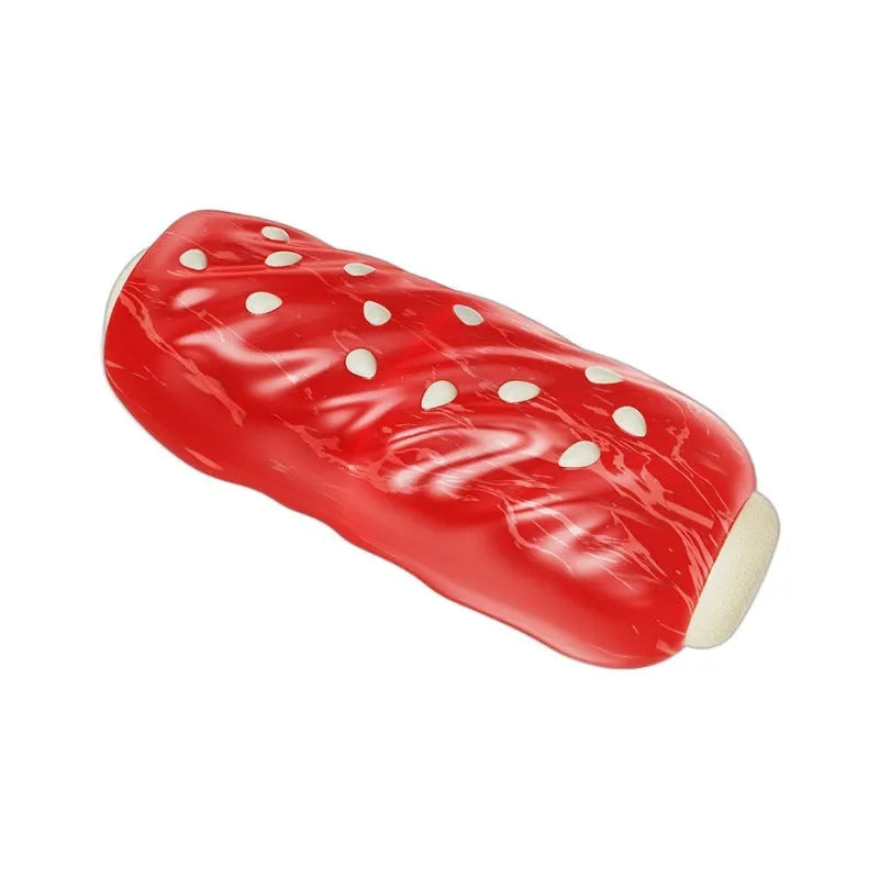 Primary colour plastic molar rod dog chew toy for aggressive chewing and dental hygiene