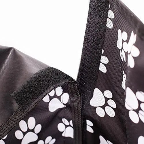 Dog car mat in paw print pattern made from waterproof Oxford cloth for car seat protection