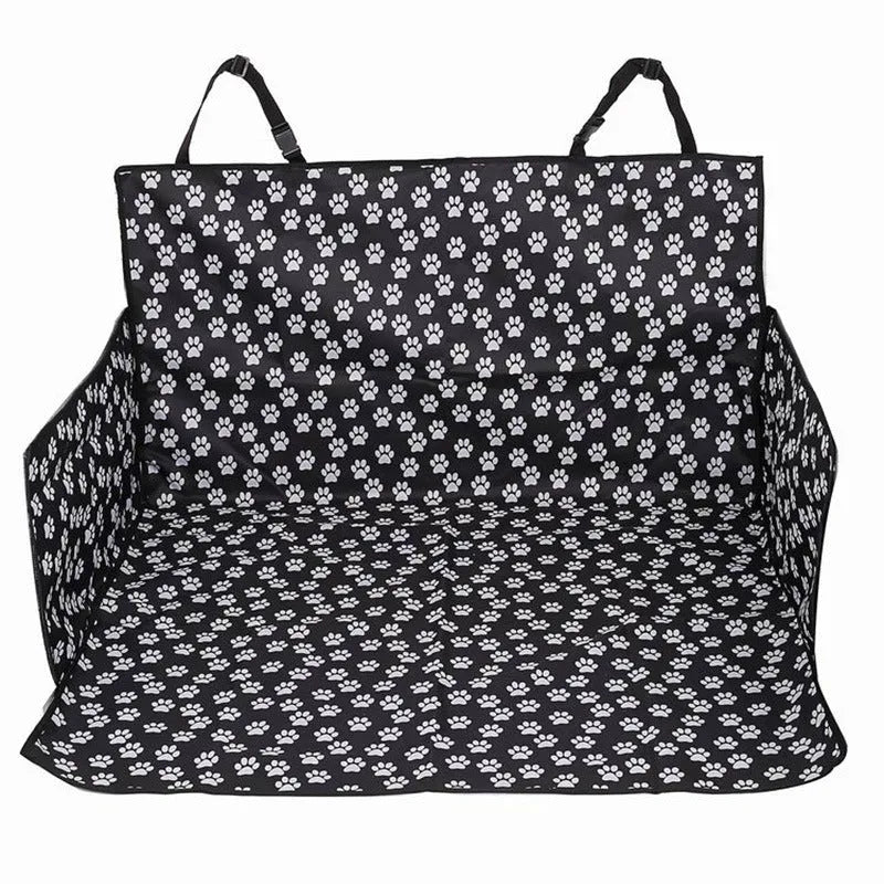 Dog car mat in paw print pattern made from waterproof Oxford cloth for car seat protection