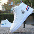 Men's casual shoes with artificial PU upper, white blue colour option