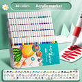 Acrylic marker pen set for student art projects with multiple colour options