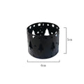 Black iron deer-shaped candlestick holder with fabric decorative elements for Christmas table decoration.