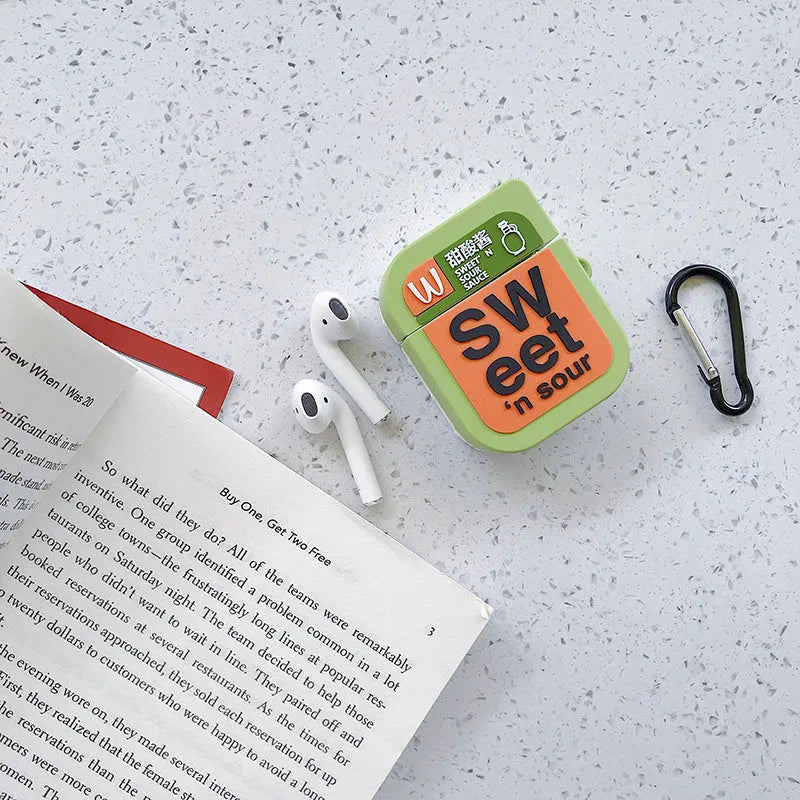 Cartoon animal design silicone case for AirPods 1st and 2nd generation in multiple colour options