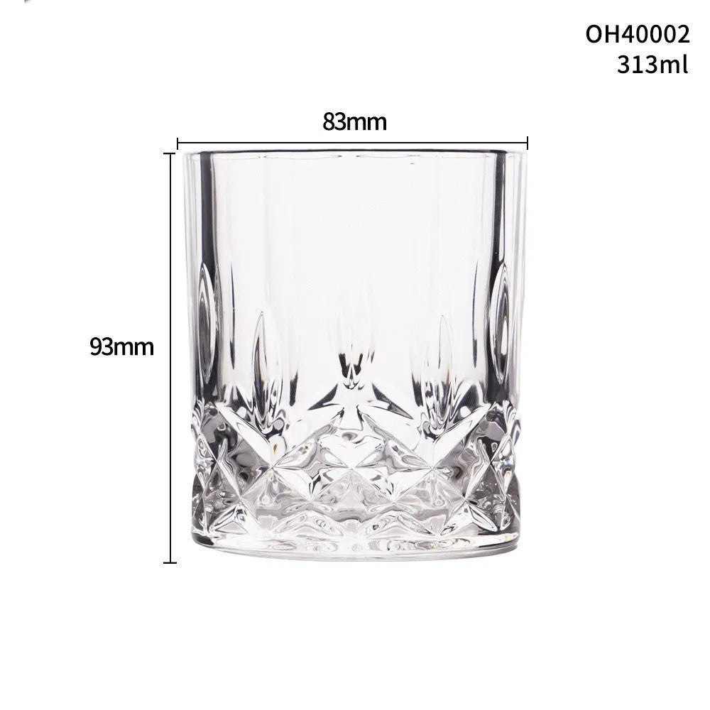 Thick bottom whiskey shot glass with 301-400ml capacity in multiple colour options