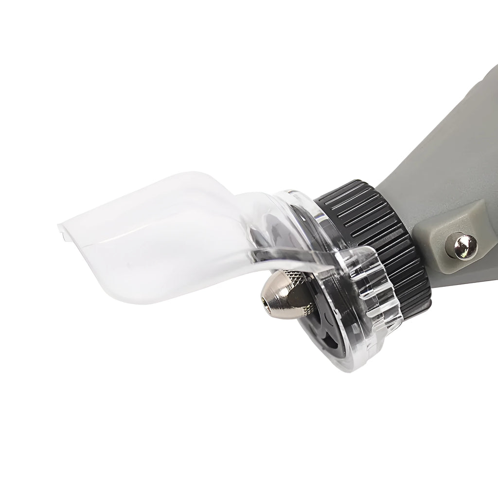 Transparent plastic safety cover for Delta grinding equipment with 17.5-19mm thread port