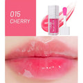 Bright mint lip gloss tube with five colour options showing moisturising and repairing lipstick