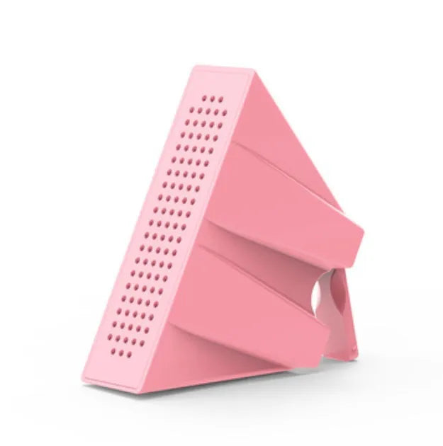 Mini desktop phone amplifier bracket for iPhones in black, blue, pink and orange colour options